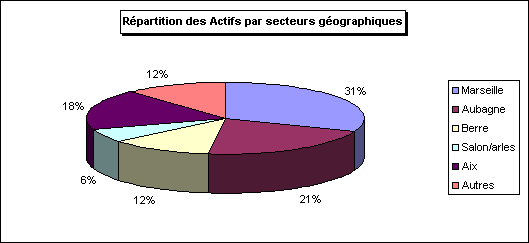 ObjetGraphique R�partition des Actifs par secteurs g�ographiques